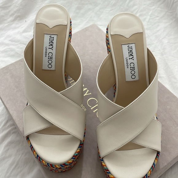 NWT jimmy choo dovina wedge size 37 - Picture 2 of 6